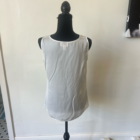 LOFT Floral Appliqué Cream Camisole Blouse Size Small - Picture 5 of 7